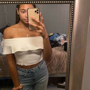 Off the shoulder crop top